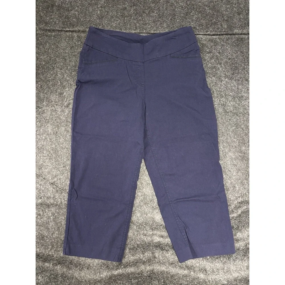 Westbound Women's‎ Elastic Waist Pull On Pants Size 10 Navy 602